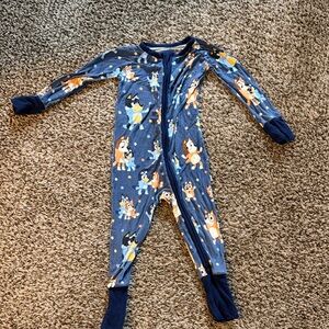 Little Sleepies Bluey Character Print Footie